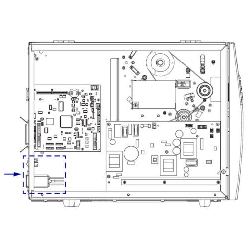 110Xi4 Power Entry Module and Power Switch for Serial Numbers less than 14J131900636 (for printers using the older power supply design) P1007559