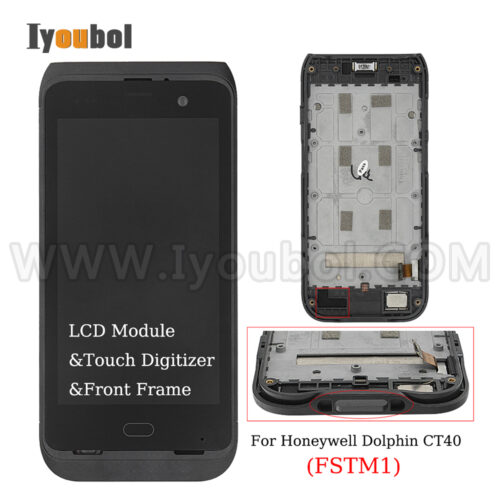 LCD with Touch Digitizer with Front Cover ( FSTM1 ) for Honeywell Dolphin CT40 (NO LOGO)