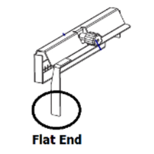 Replacement Static Brush & Cutter Guard with the Flat End Sensor Flag. Order this replacement item if the printer currently has a Flat End cutter guard installed. P1066612