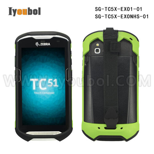 The Exoskeleton Rugged Boot with Hand Strap for Zebra TC51 TC52 TC56 TC57 TC52x TC57x (SG-TC5X-EXO1-01 )  ( SG-TC5X-EXONHS-01) (green plus black)