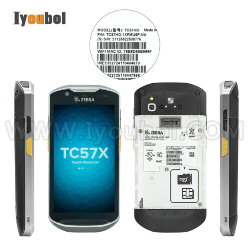 Zebra TC57HO (TC57HO-1XFMU6P-NA) and Protective shell Fully Refurbished with Battery and USB Cable (CBL-TC51-USB1-01)