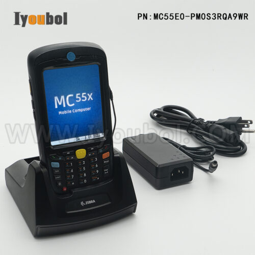 Zebra MC55E0-PM0S3RQA9WR(MC55X) and charging cable Fully Refurbished with Battery