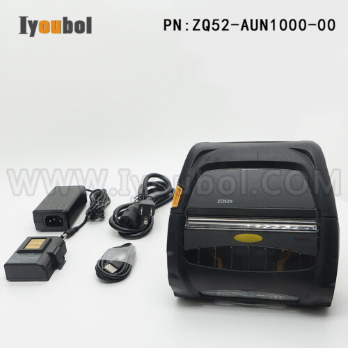 Zebra ZQ520 (ZQ52-AUN1000-00) and Power adapter USB cable Fully Refurbished with Battery