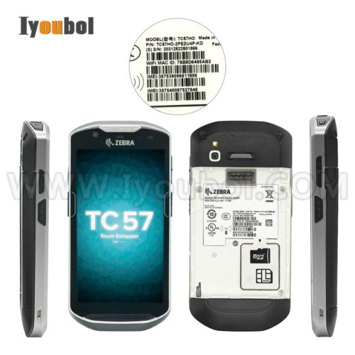 Zebra TC57HO (TC57HO-2PEZU4P-KD) and Protective shell Fully Refurbished with Battery and USB Cable (CBL-TC51-USB1-01)