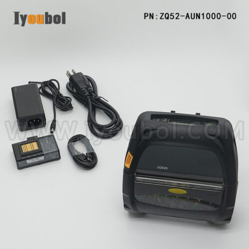 Zebra ZQ520 (ZQ52-AUN1000-00) and Power adapter USB cable Fully Refurbished with Battery