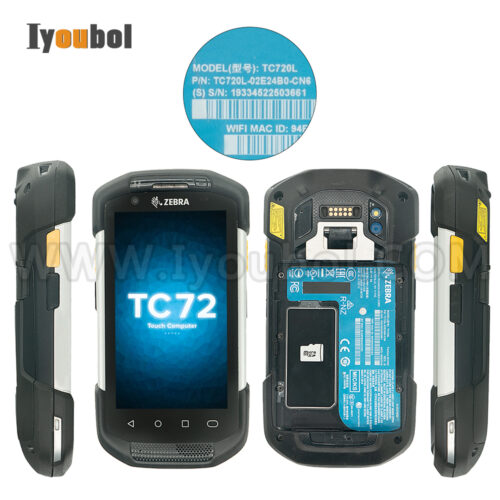 Zebra TC72 (TC720L-02E24B0-CN6) and charging cable Fully Refurbished with Battery