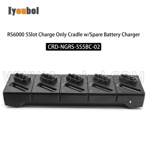 Zebra RS6000 5Slot Charge Only Cradle w/Spare Battery Charger （CRD-NGRS-5S5BC-02）