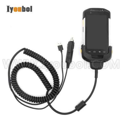 Vehicle Charger Cable with USB for Zebra Symbol TC70 TC75 TC72 TC77